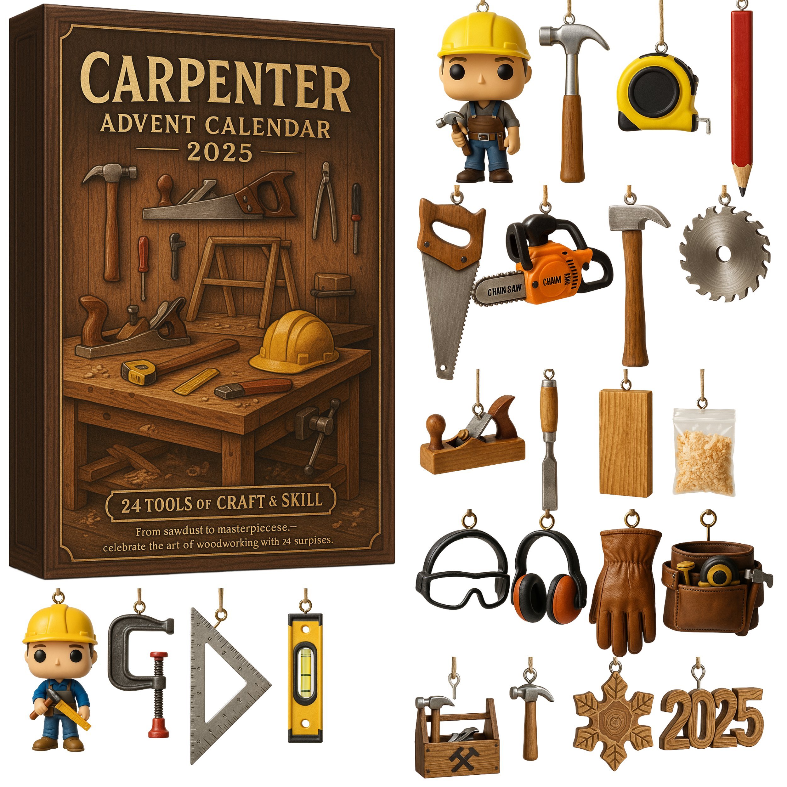 2025 Carpenter Advent Calendar 24 Day Advent Calendar Christmas Gifts For Him