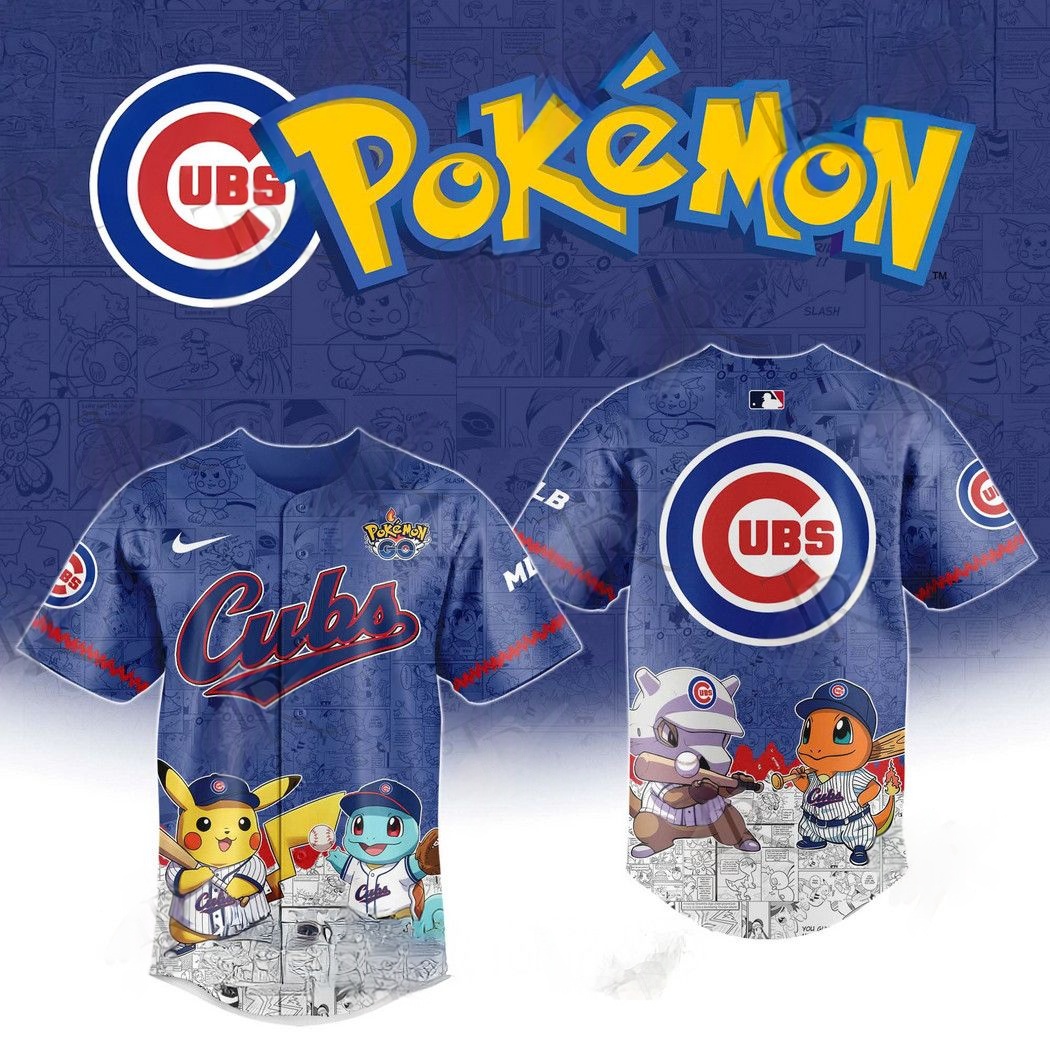 2025 Chicago Cubs Pokemon Go Special Edition Baseball Jersey Baseball Best Gifts