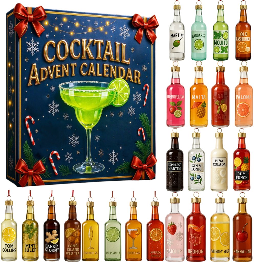 2025 Cocktail Advent Calendar Xmas Decor Cool Advent Calendar Christmas Gifts For Drinkers