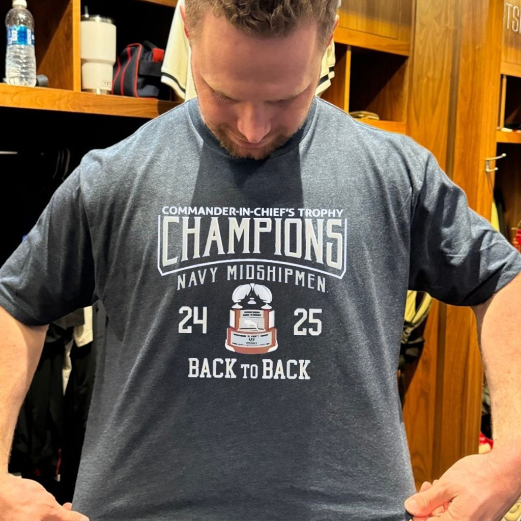 2025 Commander In Chiefs Trophy Champions Navy Midshipmen Football Back To Back T Shirt