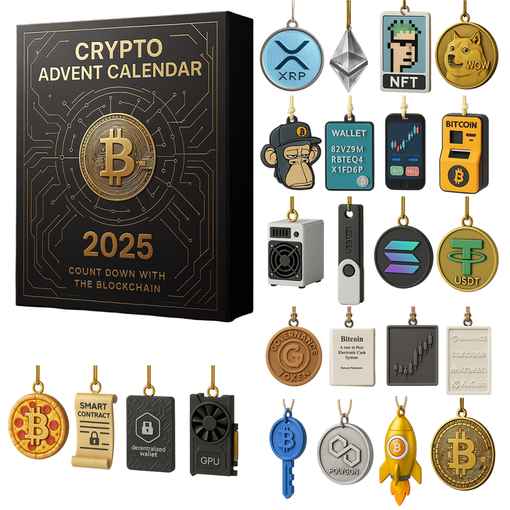 2025 Cryptocurrency Advent Calendar Holiday Countdown Calendar Gifts for Crypto Enthusiast