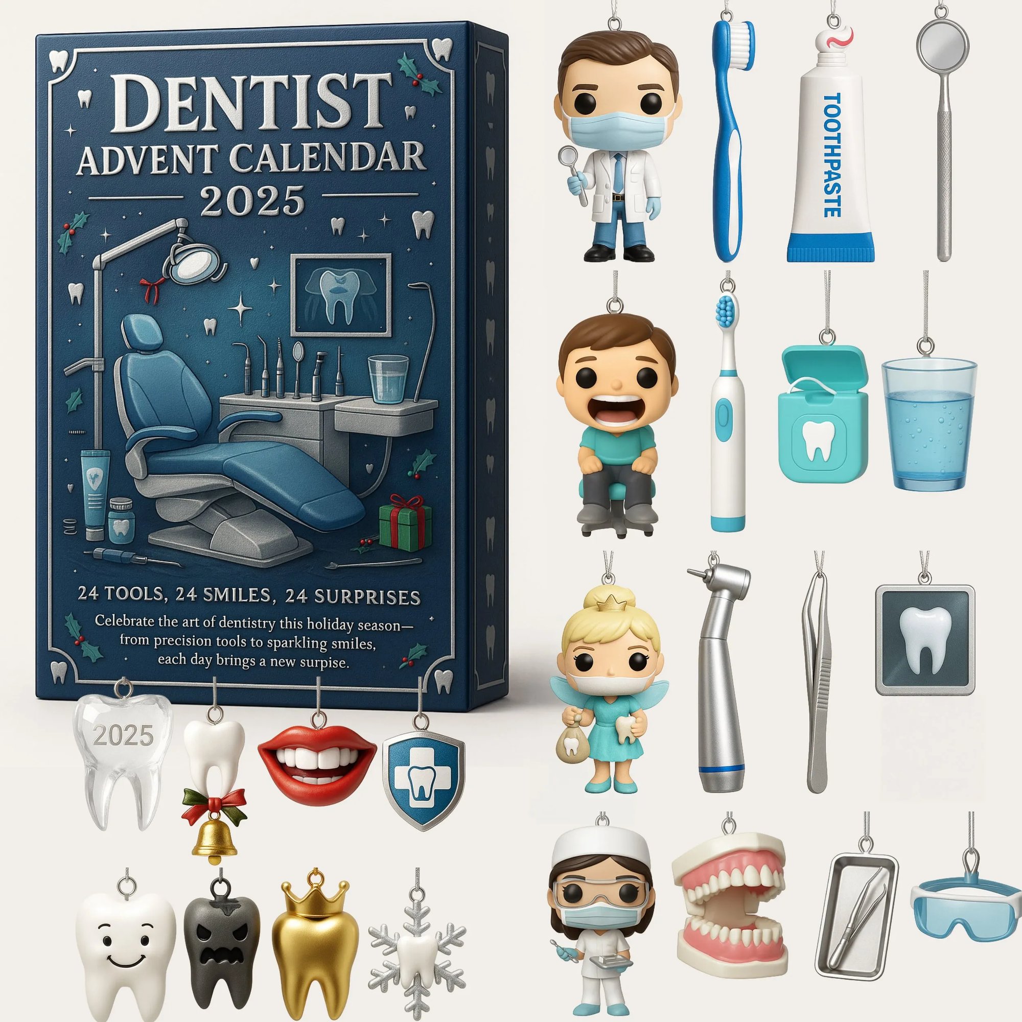 2025 Dentist Advent Calendar Holiday Home Decor Christmas Gifts For Dentists