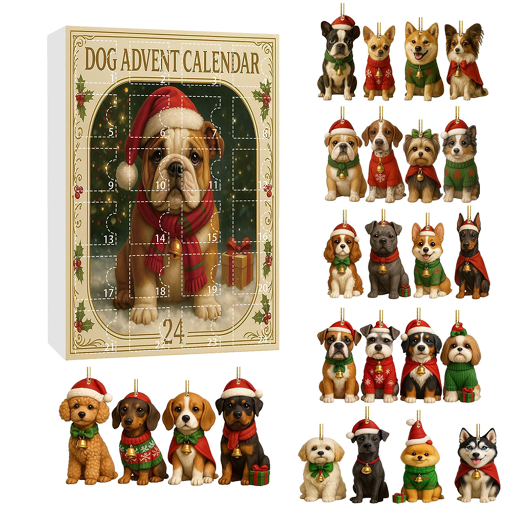 2025 Dogs Advent Calendar Countdown to Christmas Calendar Perfect Gift For Dog Lovers