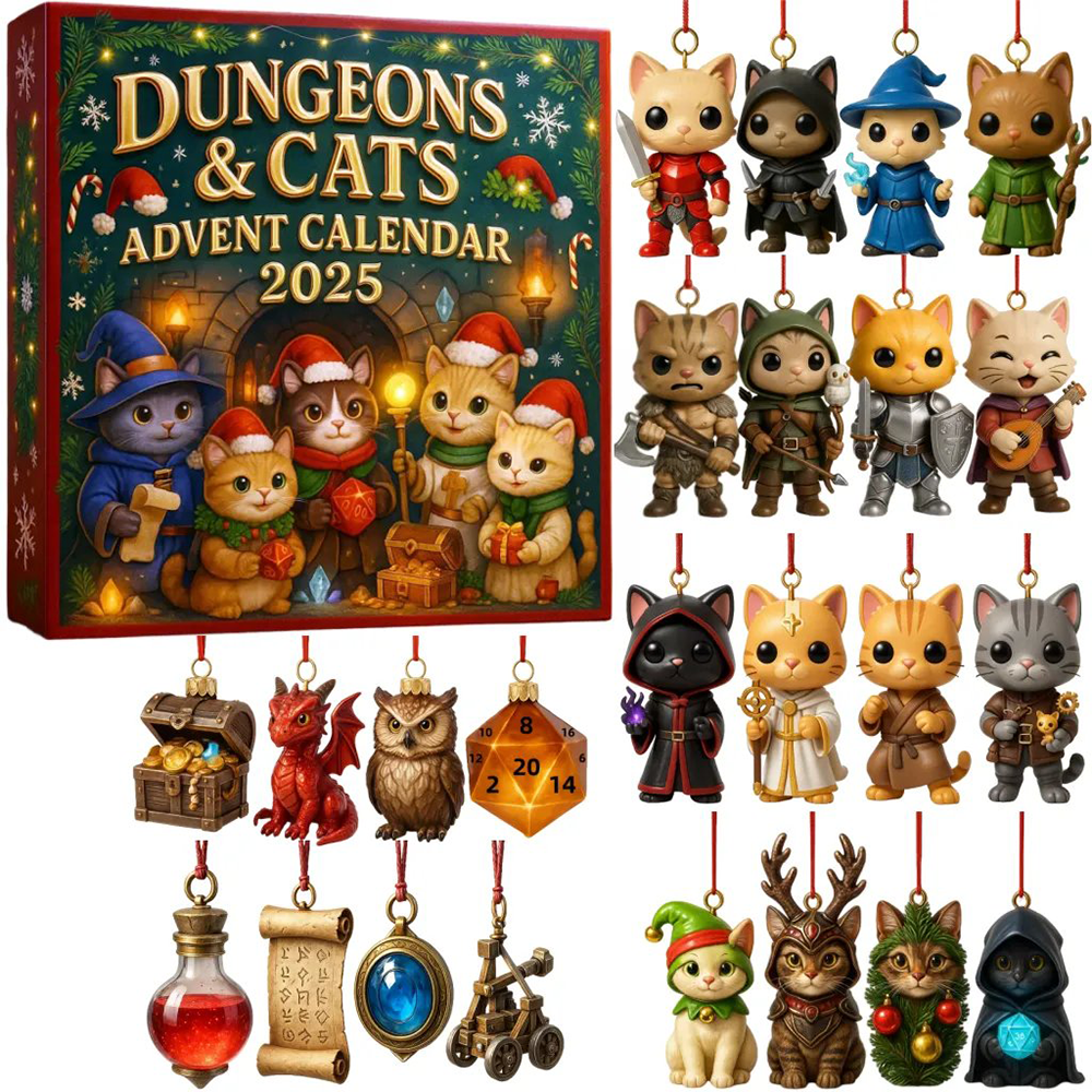 2025 Dungeons Cats Advent Calendar Christmas Countdown Calendar Cat Gifts For Cat Lovers