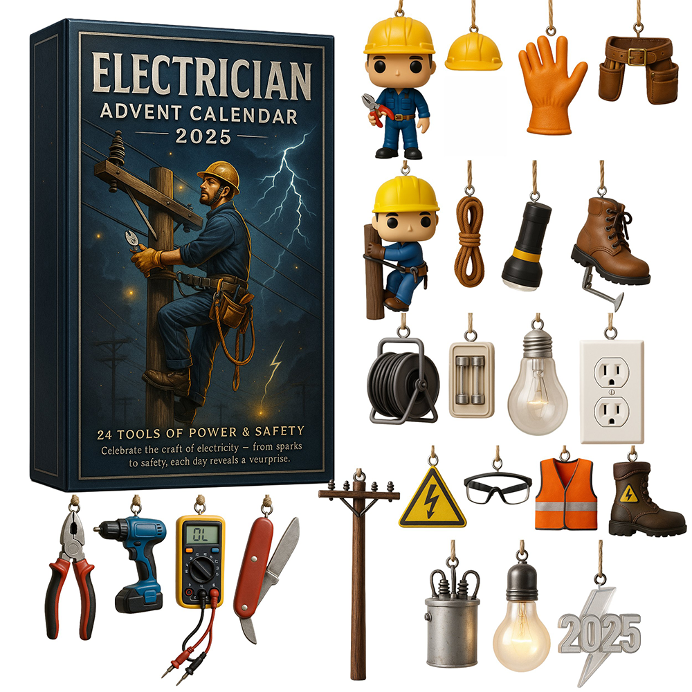 2025 Electrician Advent Calendar Christmas Countdown Gift for Electrician