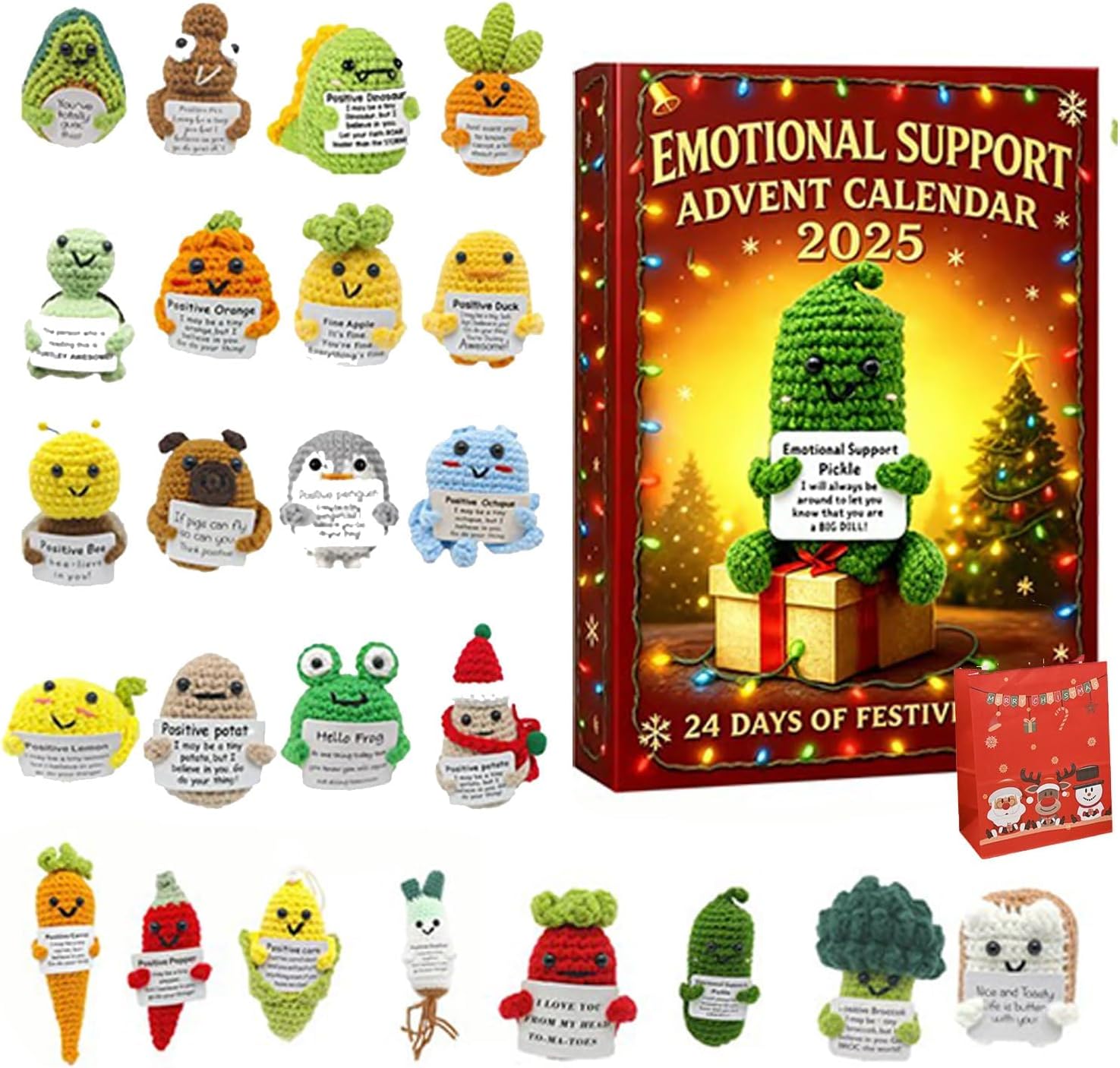 2025 Emotional Support Advent Calendar 24 Days Of Holiday Adults Gift For Friends & Family
