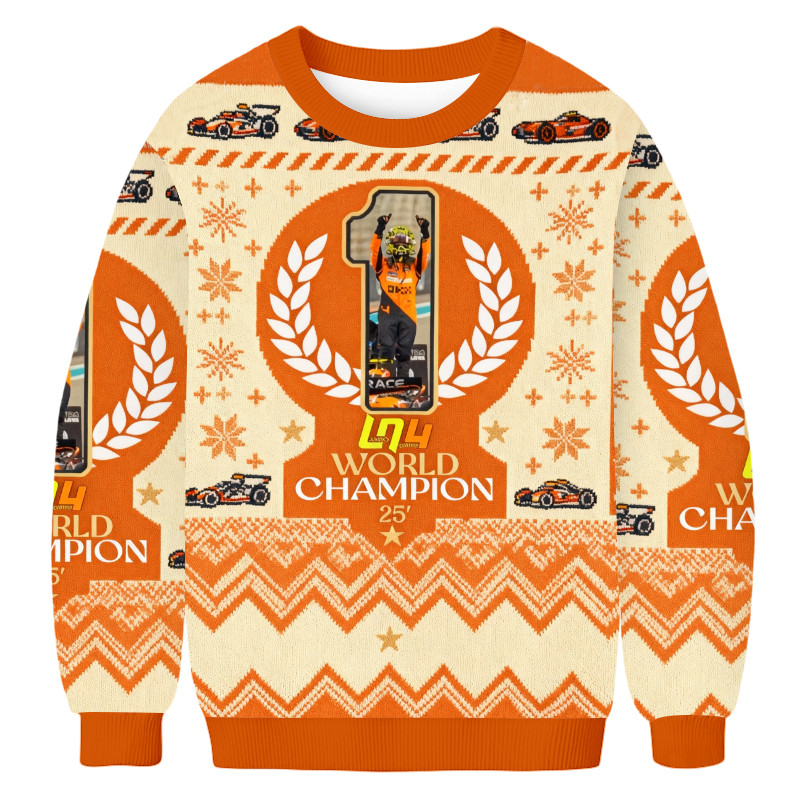 2025 F1 World Champion Ugly Sweater Christmas Apparel Xmas Gifts For Boyfriend