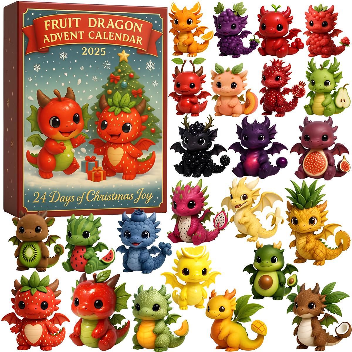 2025 Fruit Dragon Advent Calendar Christmas Advent Calendar Dragon Lover Xmas Gifts