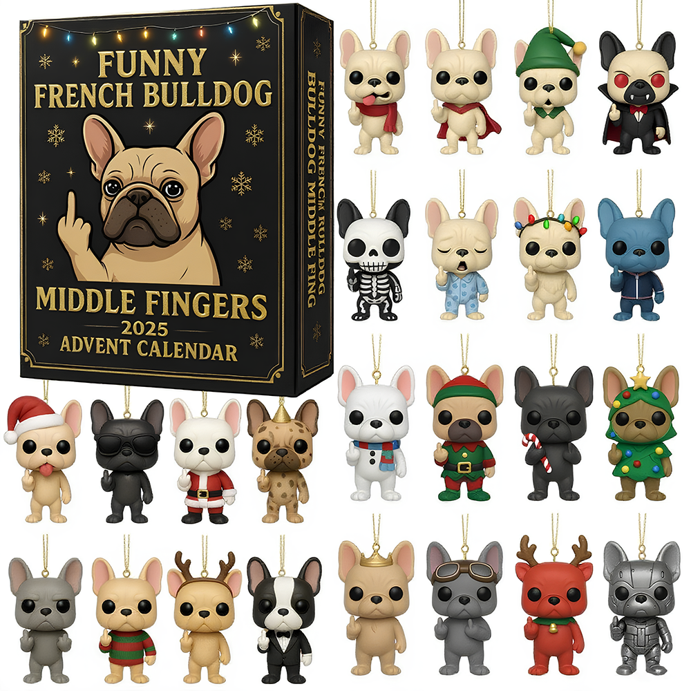 2025 Funny French Bulldog Advent Calendar Christmas Countdown Calendar Bulldog Lover Gifts