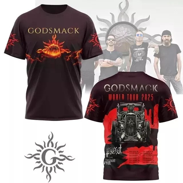 2025 Godsmack Band Fall Tour T-Shirt Gifts For Music Fans