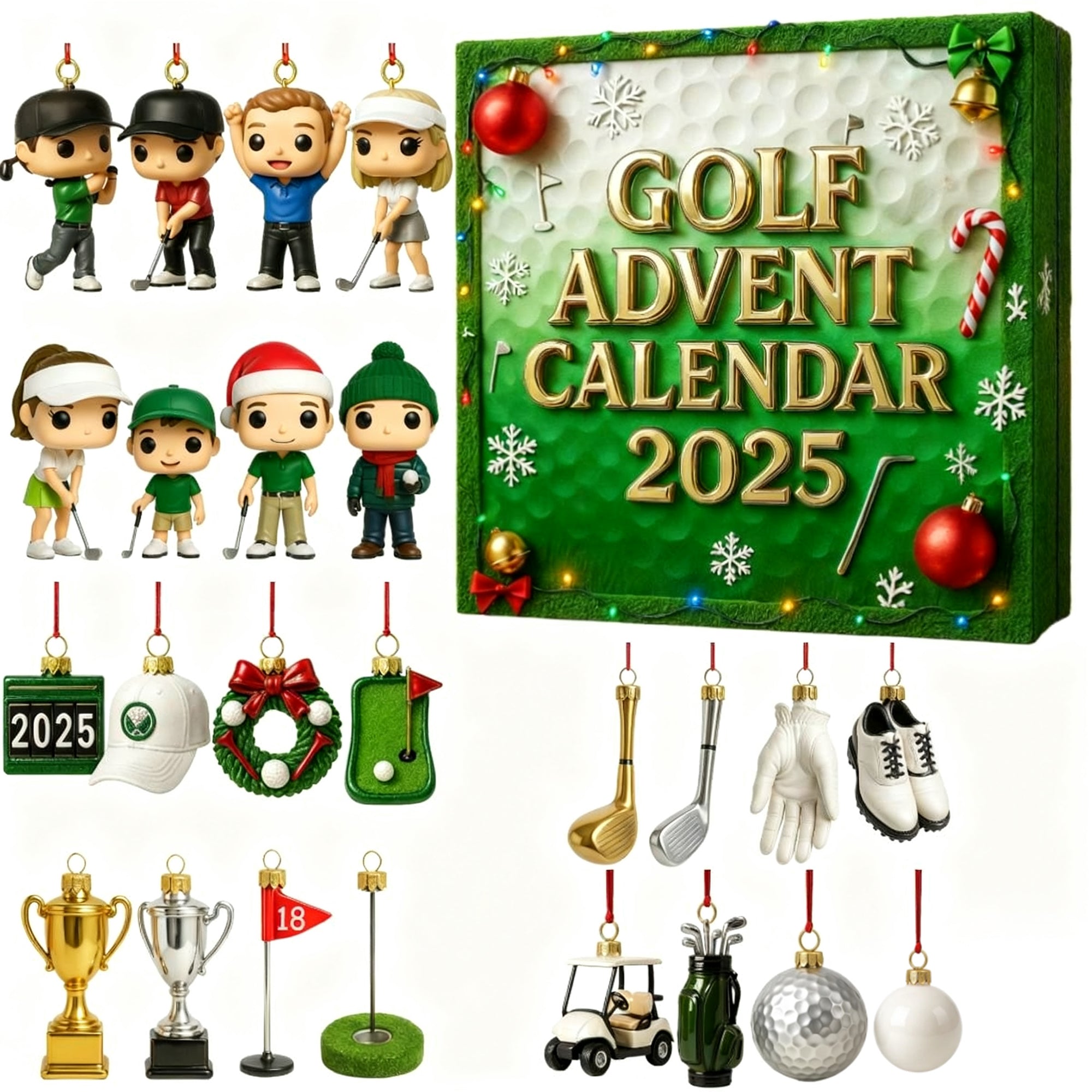 2025 Golf Advent Calendar Christmas Xmas Countdown Calendar Golfer Christmas Gifts