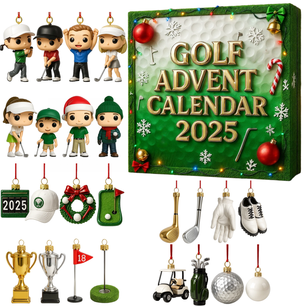 2025 Golf Advent Calendar Holiday Countdown Calendar Golf Christmas Gifts