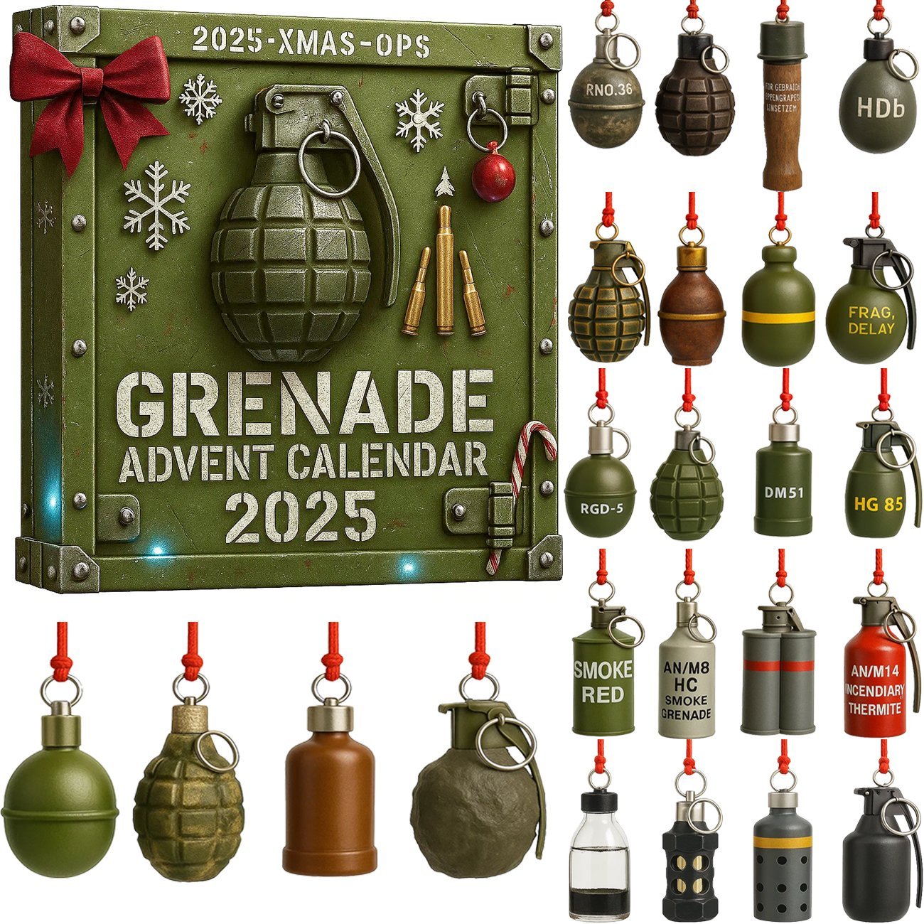 2025 Grenade Advent Calendar Christmas Advent Calendar Christmas Gifts For Veterans