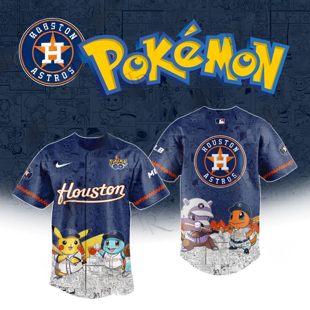 2025 Houston Astros Pokemon Go Special Edition Baseball Jersey Unique Baseball Gifts