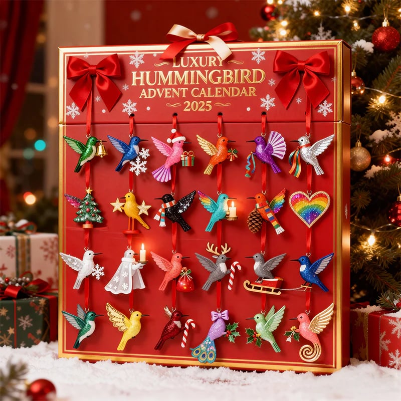 2025 Hummingbird Advent Calendar Holiday Home Decor Christmas Gifts For Hummingbird Lovers