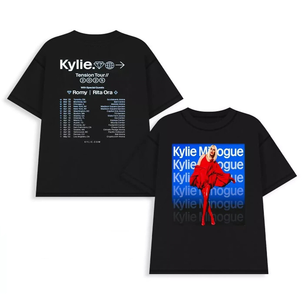 2025 Kylie Minogue Tension World Tour T-Shirt Kylie Minogue Fans Gifts