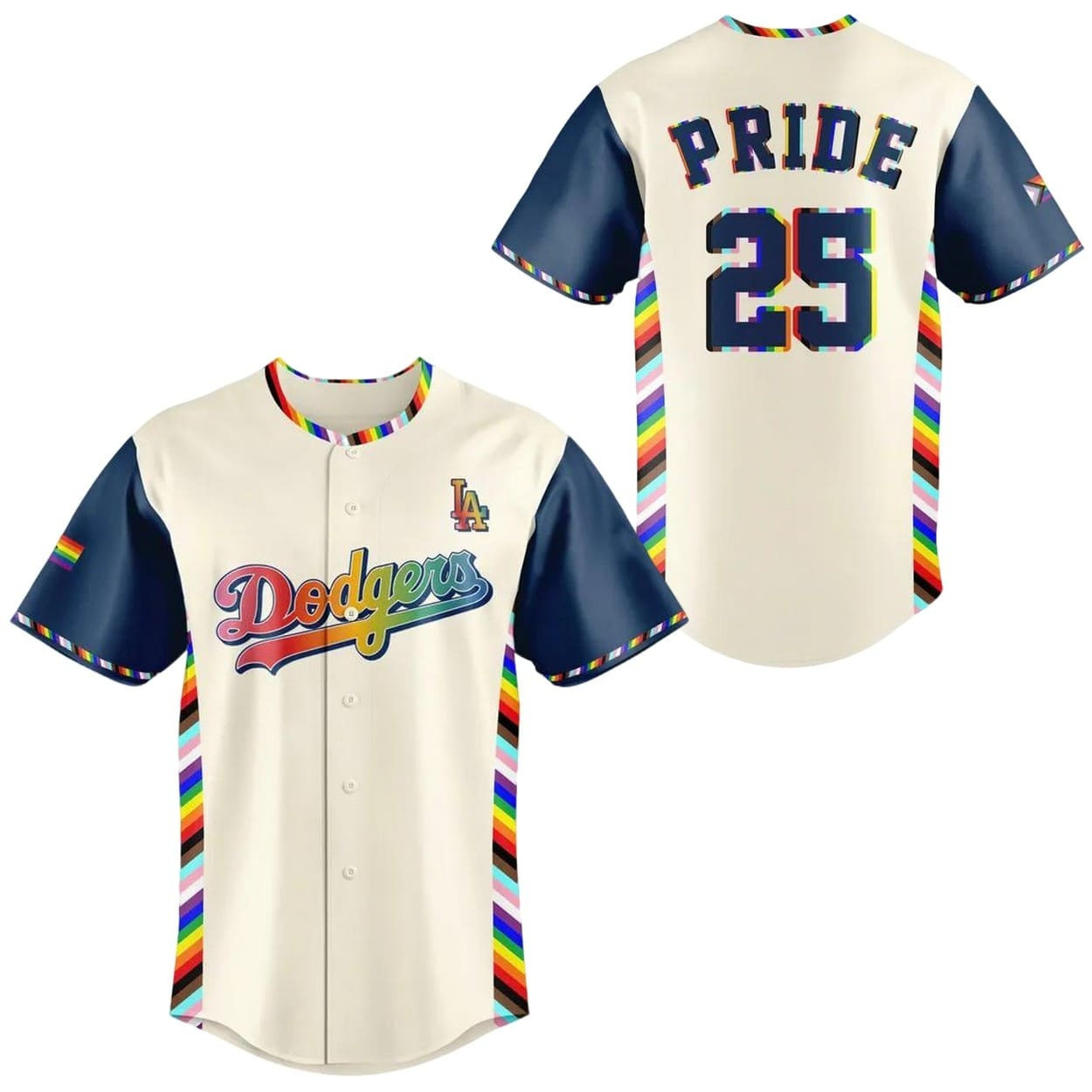 2025 LA Dodgers Happy Pride Jersey Best Gift For Him