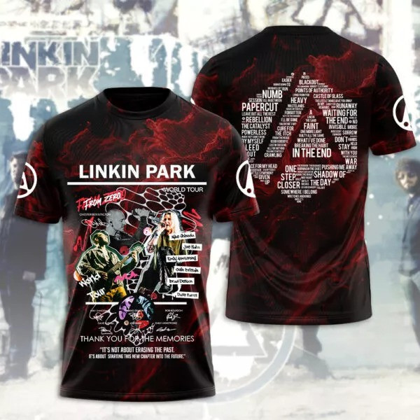 2025 Linkin Park From Zero World Tour 3D T-shirt Rock band Gifts For Fans