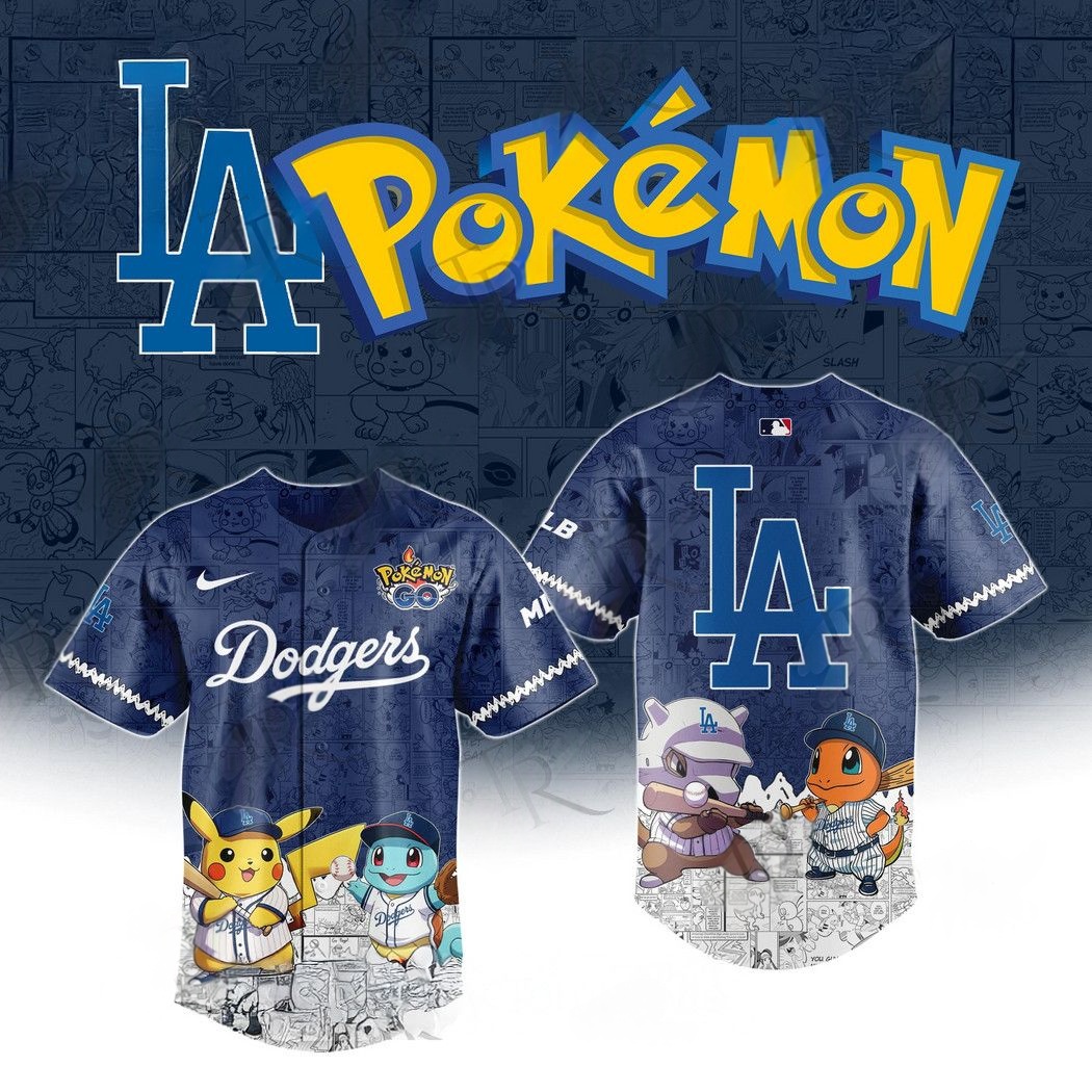 2025 Los Angeles Dodgers Pokemon Go Special Edition Baseball Jersey Baseball Best Gifts