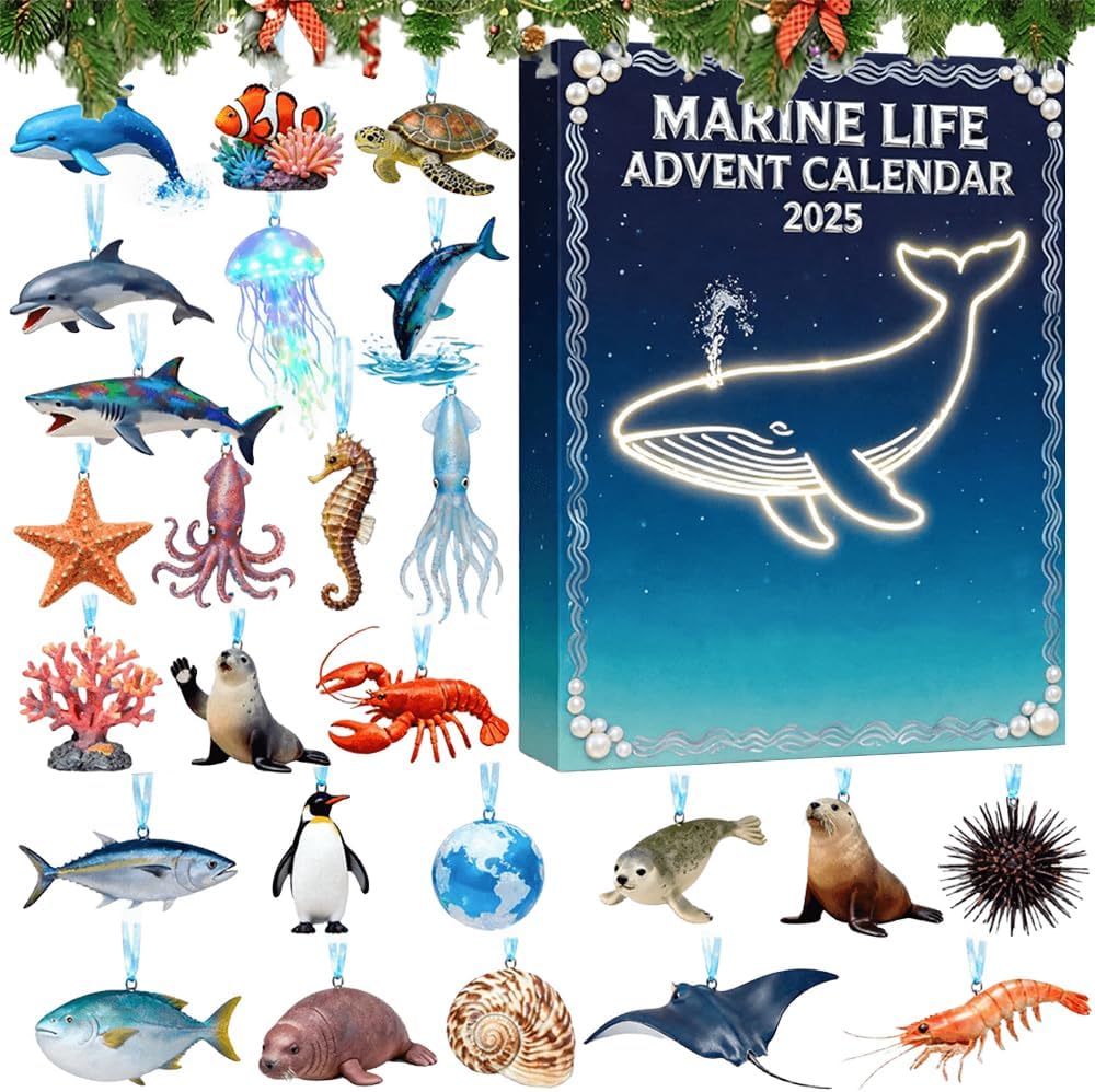 2025 Marine Live Advent Calendar Ocean Themed Holiday Countdown Ocean Science Gift
