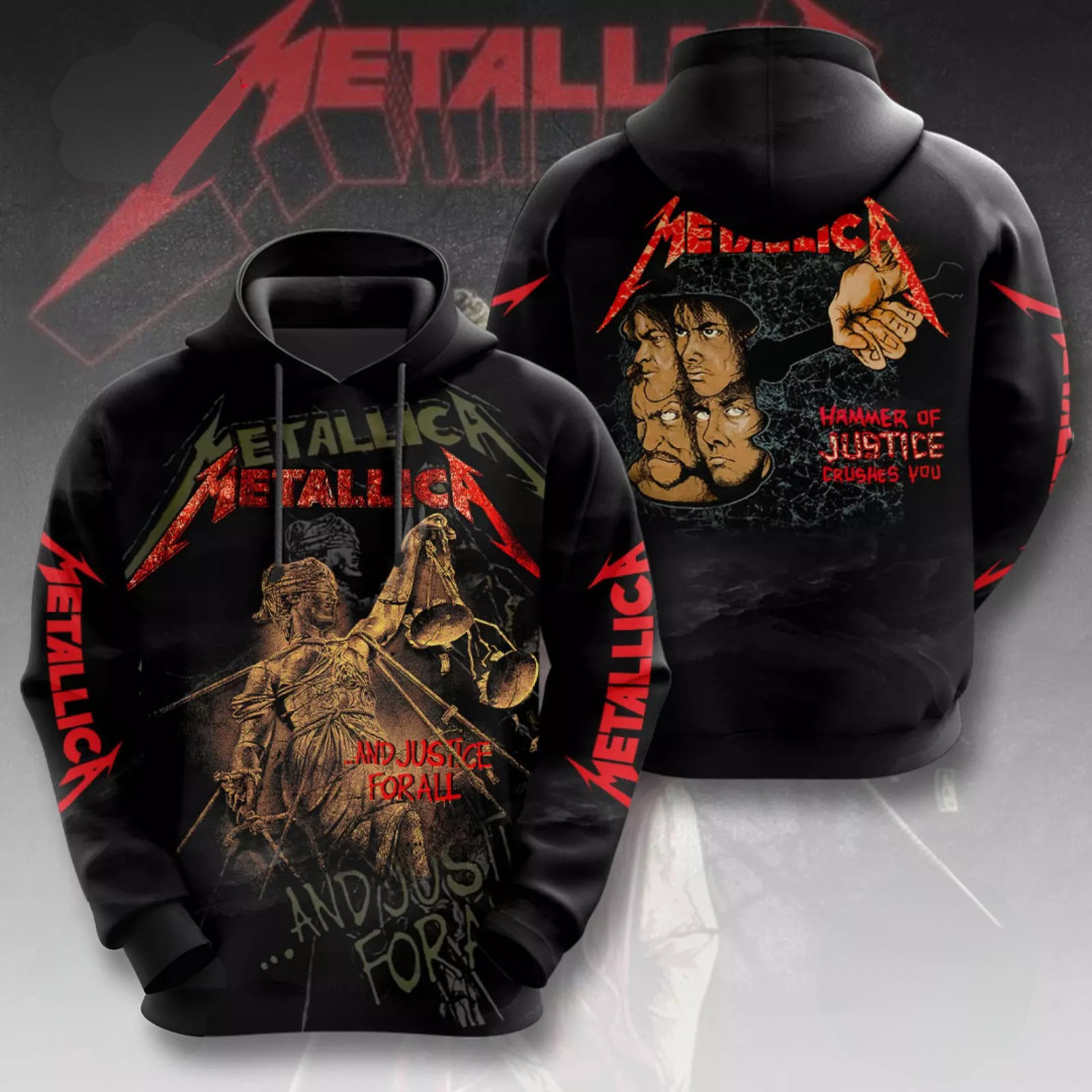 2025 Metallica Hammer Of Justice 3D Hoodie Best Gifts For Music Lovers