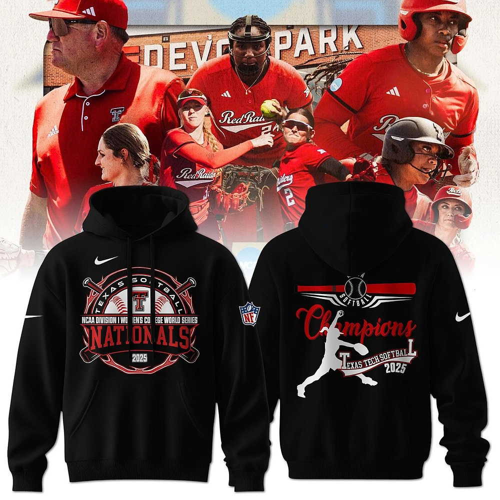 2025 National Champions Texas Tech Red Raiders Softball Hoodie