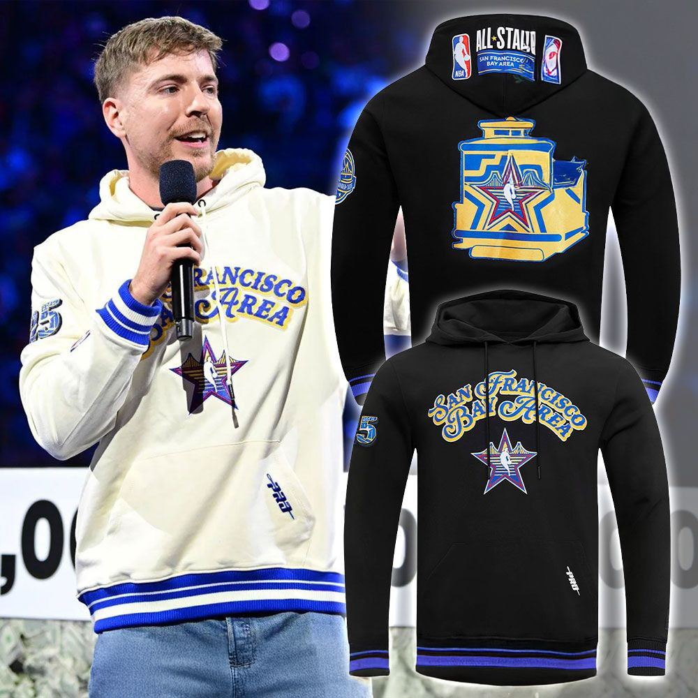 2025 NBA All Star Mr Beast San Francisco Bay Area Black Hoodie Gifts For Fans