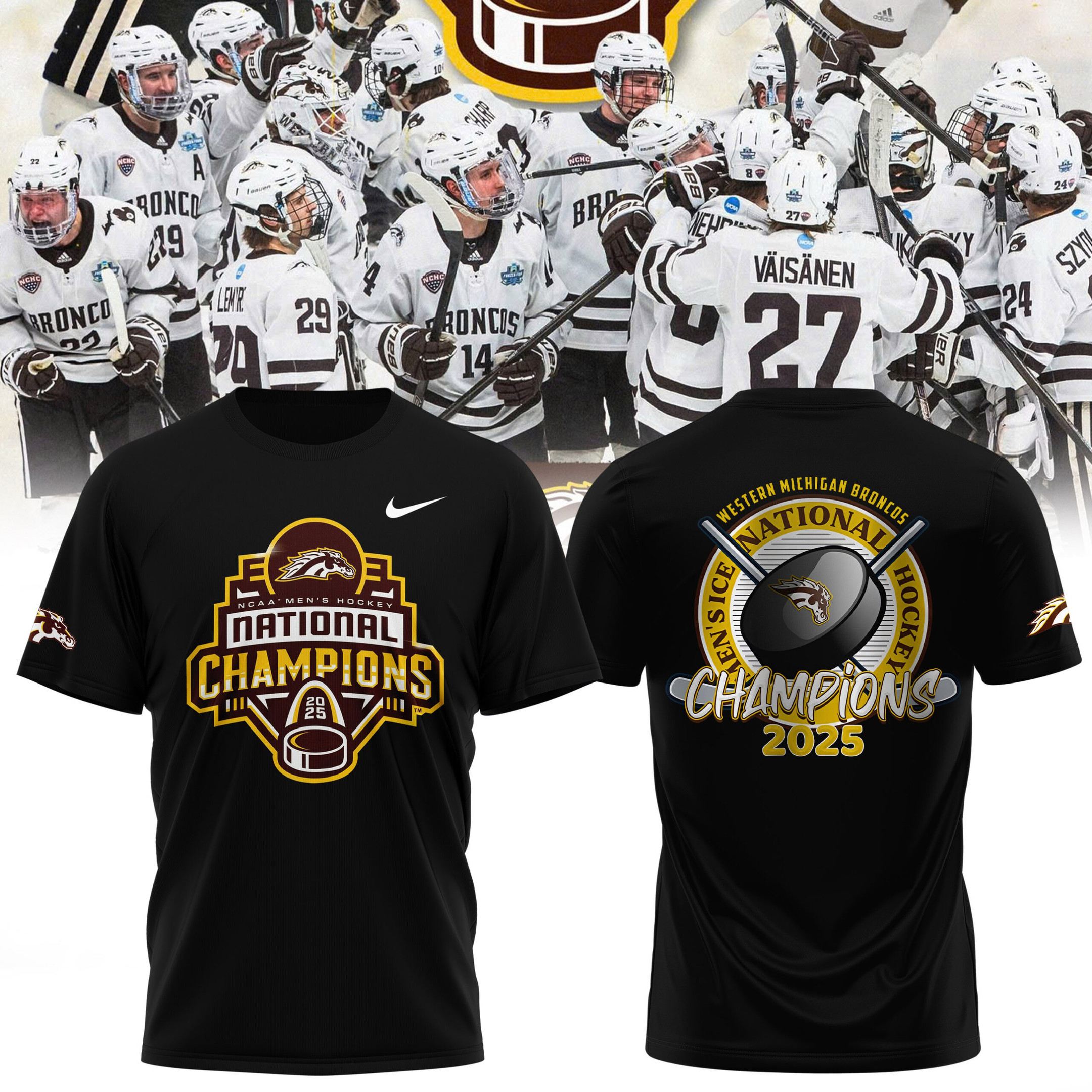 2025 NCAA Division Men's Ice Hockey Championship Champion T-Shirt Gifts For NHL Fans