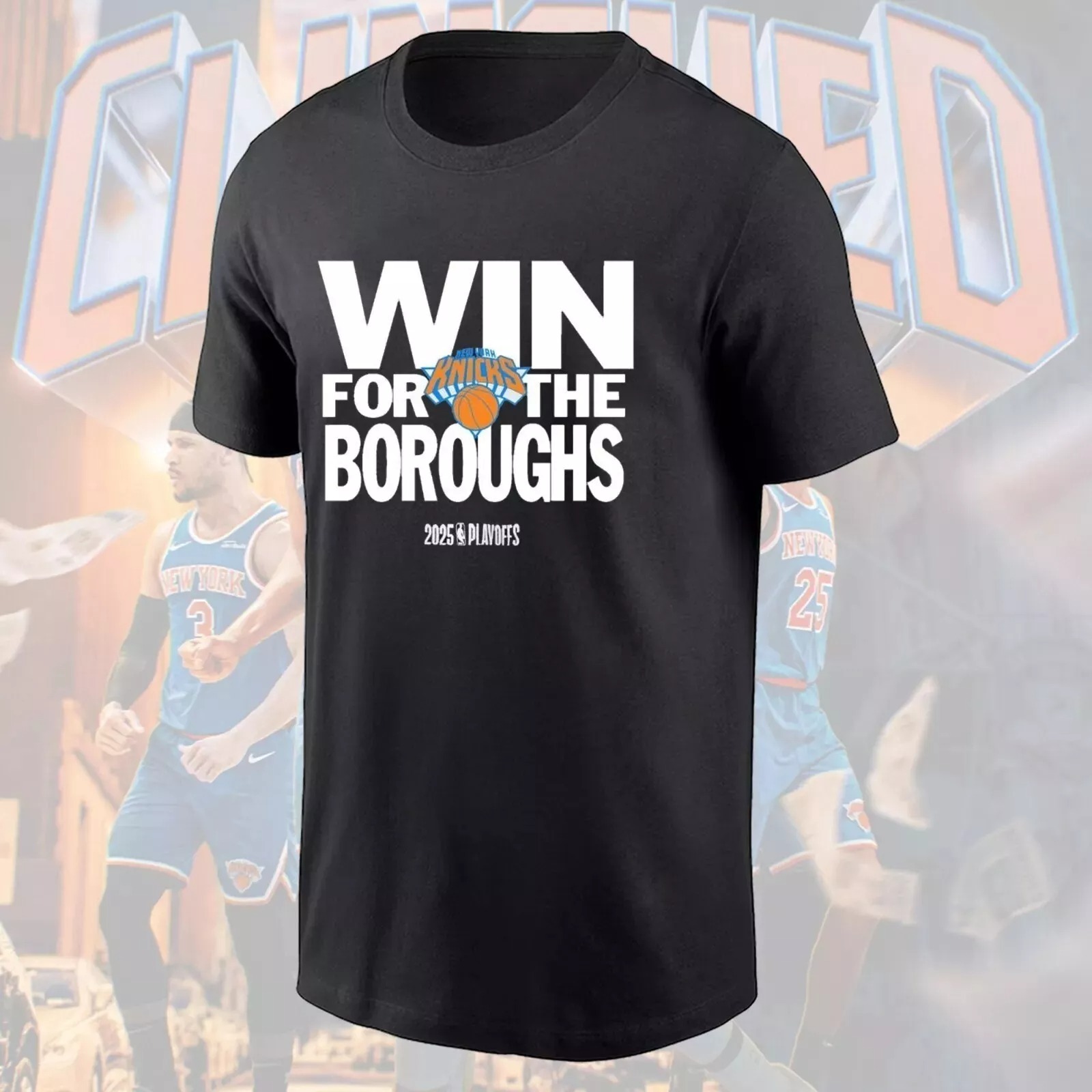 2025 New York Knicks Basketball Team Playoffs Black T-Shirt Gift For Knicks Fans