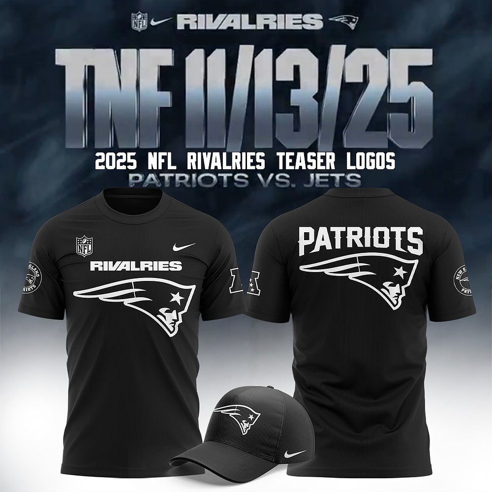 2025 NFL Rivalries Teaser LogoNew England Patriots Shop T-shirt