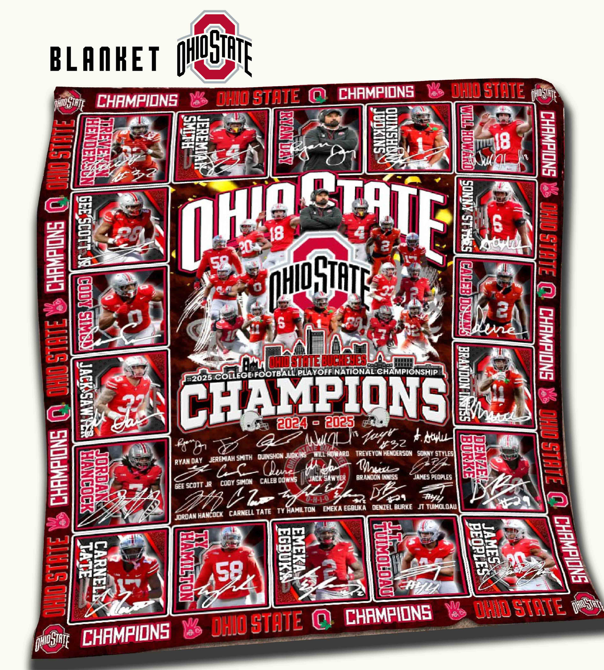 2025 Ohio State Buckeyes Football Blanket Best Gift For Football Lovers
