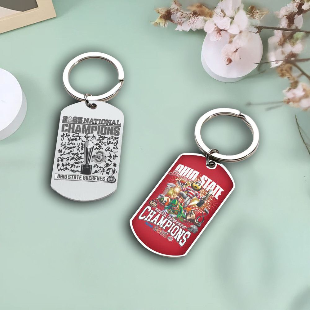 2025 Ohio State Buckeyes Football Keychain Best Gift For Football Lovers