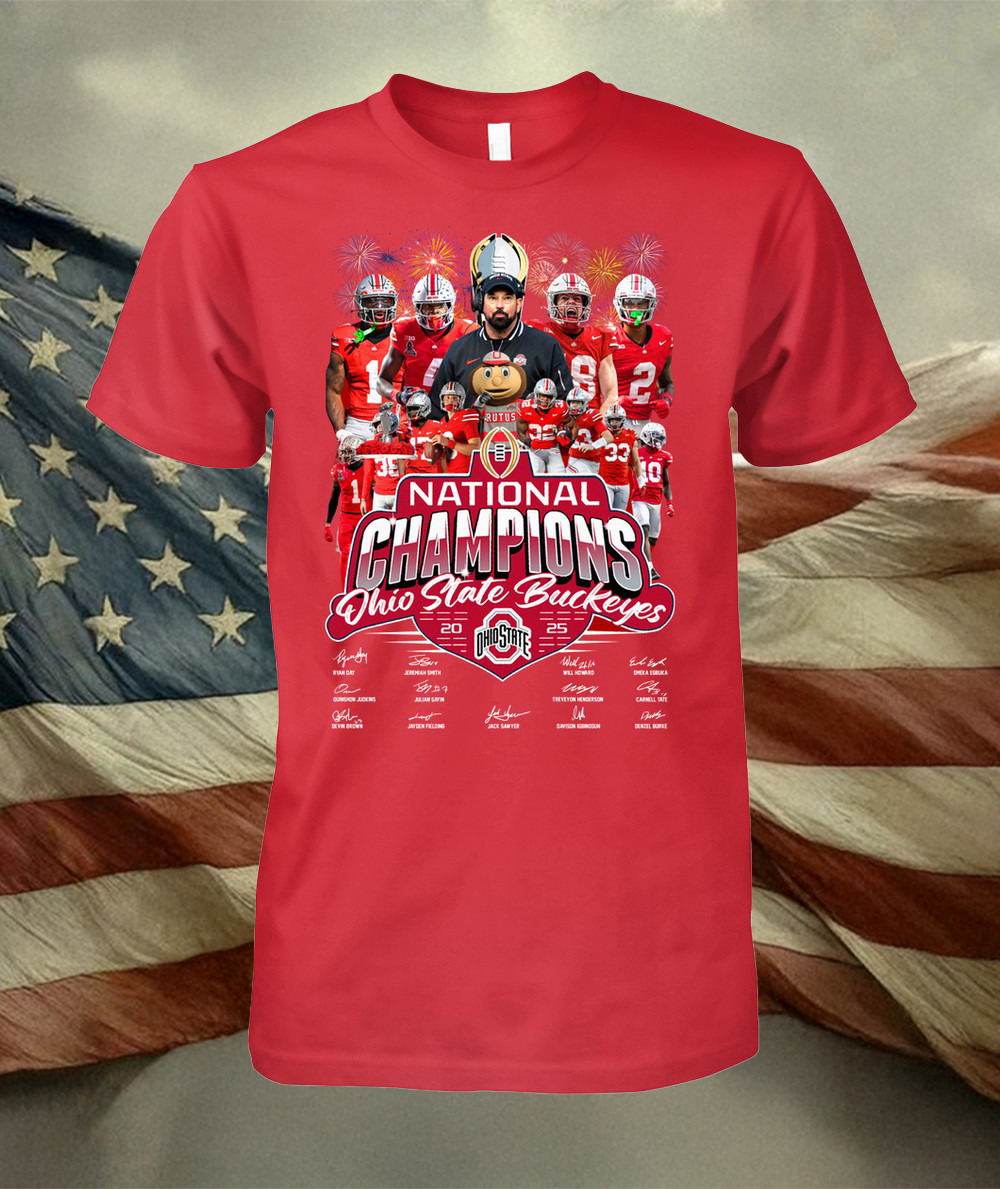 2025 Ohio State Buckeyes Football T-Shirt Unique Gifts For Football Fans