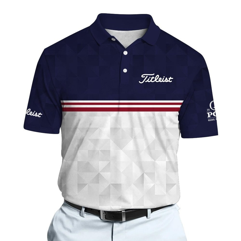 2025 PGA Championship Golf Blue White Red Men Polo Shirt Golf Gifts For Golfers