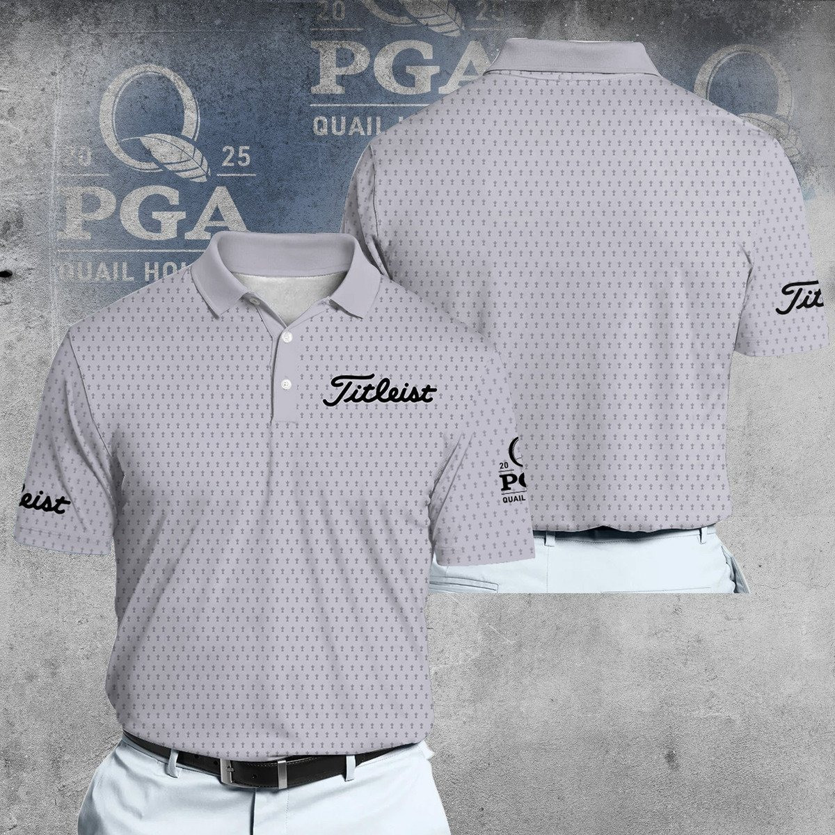 2025 PGA QUAIL HOLLOW Dark Purple Men Polo Shirt Golf Gifts For Golfers