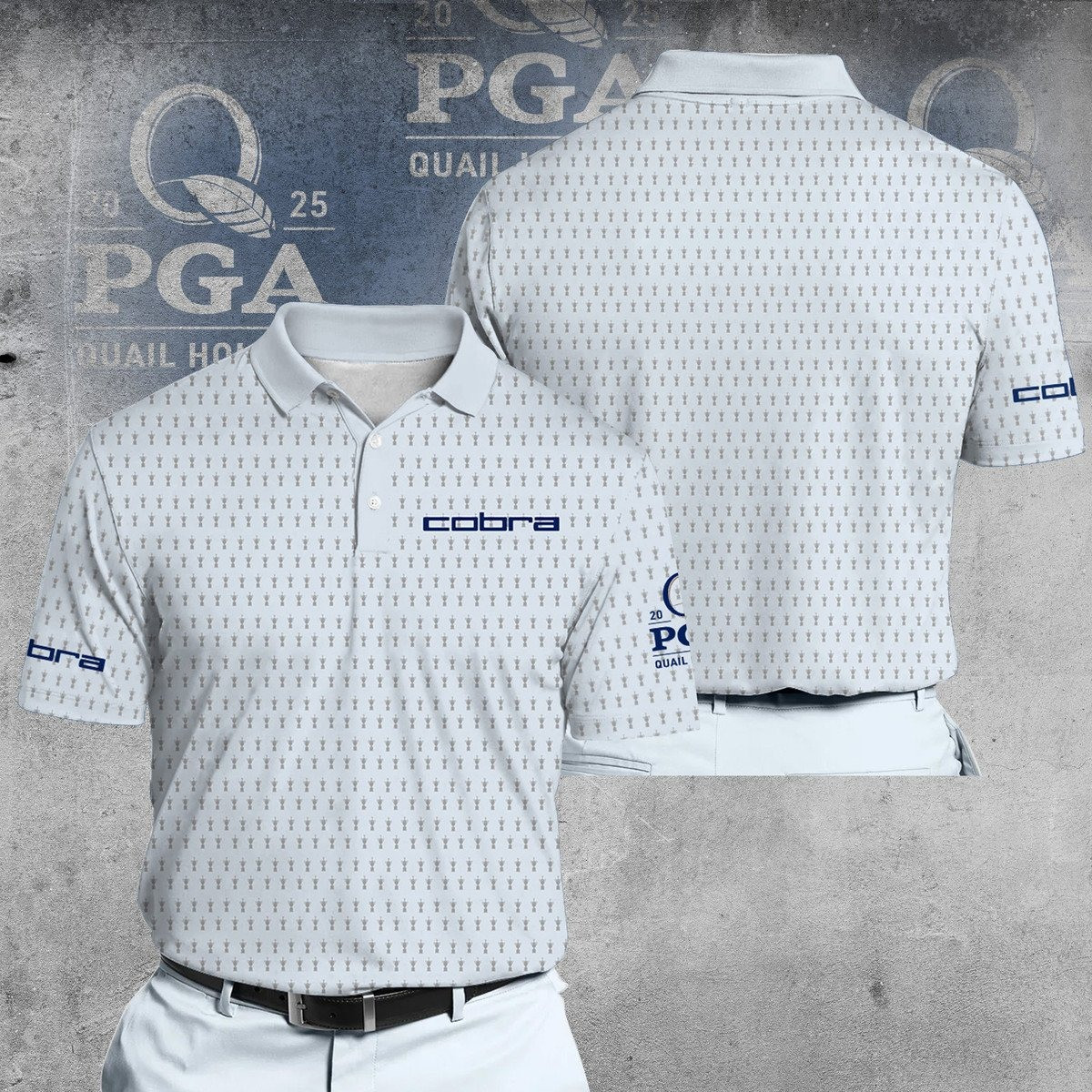 2025 PGA QUAIL HOLLOW Light Blue CB Men Polo Shirt Golf Gifts For Golfers