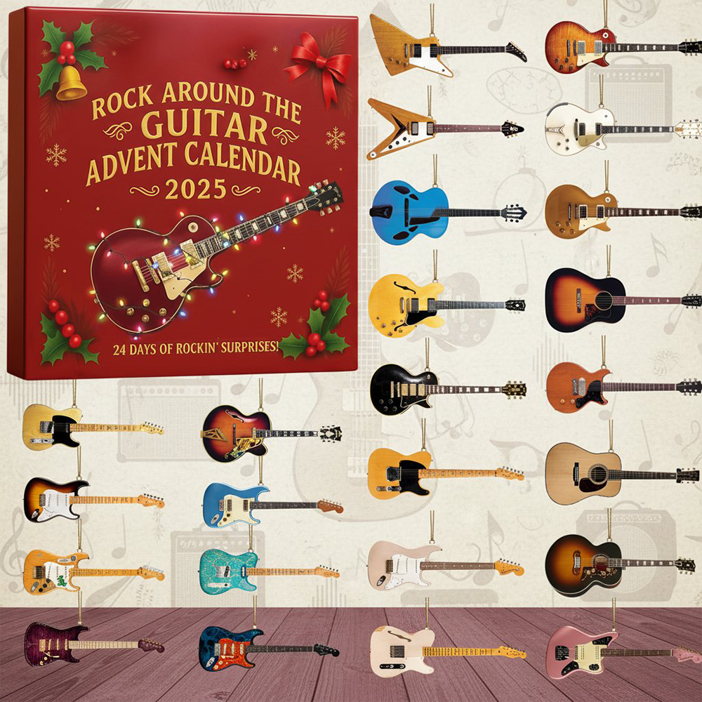 2025 Rock Around The Guitar Advent Calendar 24 Day Christmas Countdown Rocket Gifts For Adults