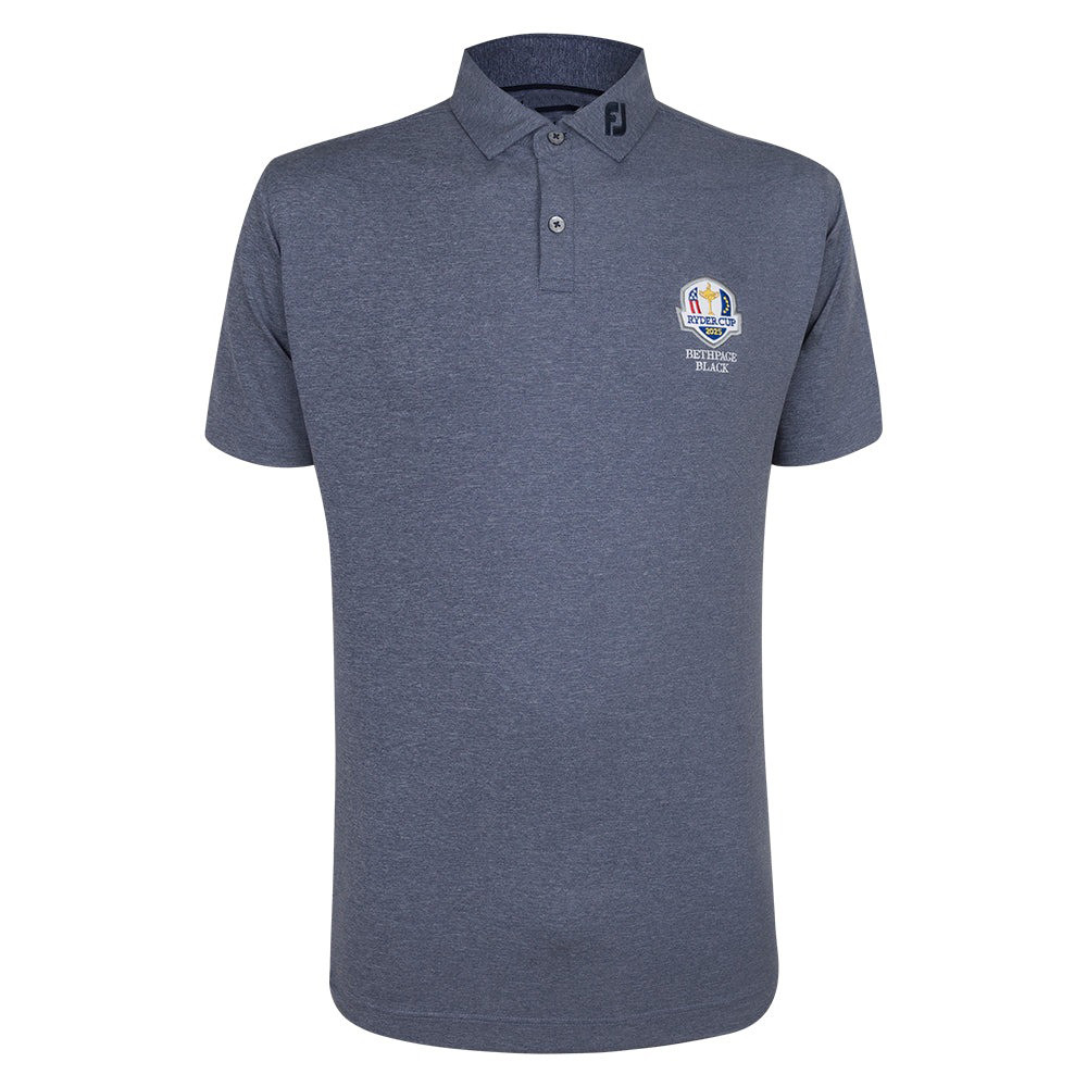 2025 Ryder Cup FootJoy Men's Heather Navy Polo Shirt Best Gifts For Golfers
