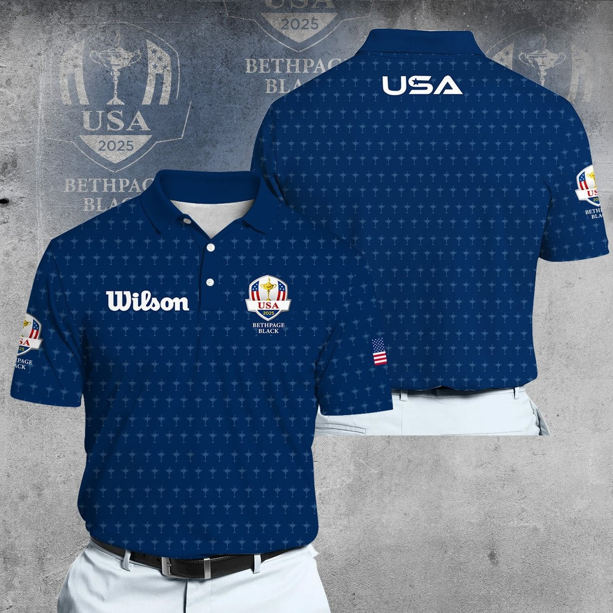 2025 Ryder Cup USA Team Blue V3 Dynamic Microfiber WS Men Polo Shirt Golf Gifts For Golfers