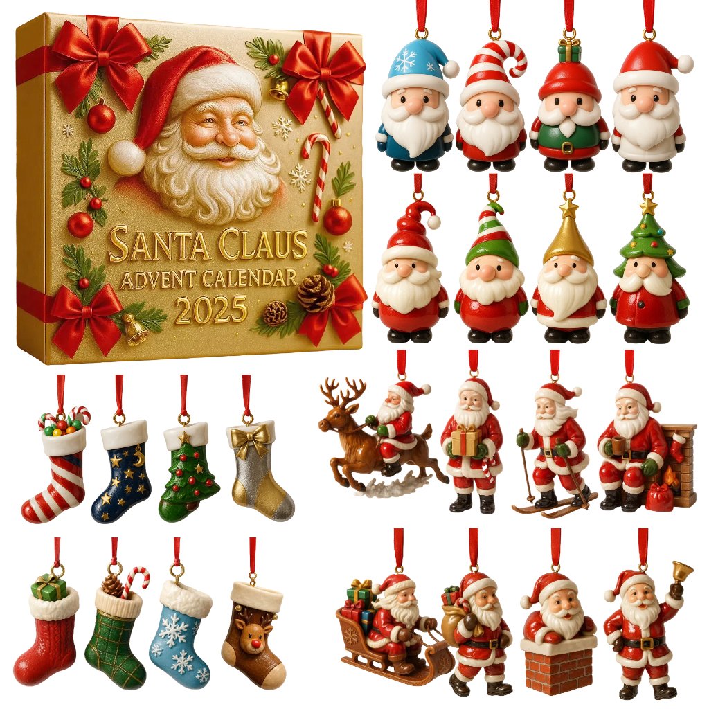 2025 Santa Claus Advent Calendar Christmas Decor Christmas Gifts For Santa Claus Lovers
