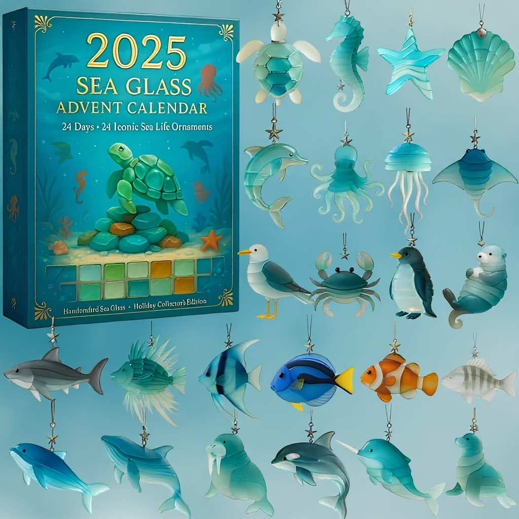 2025 Sea Glass Advent Calendar Ocean Treasures Christmas Gifts For Ocean Lovers
