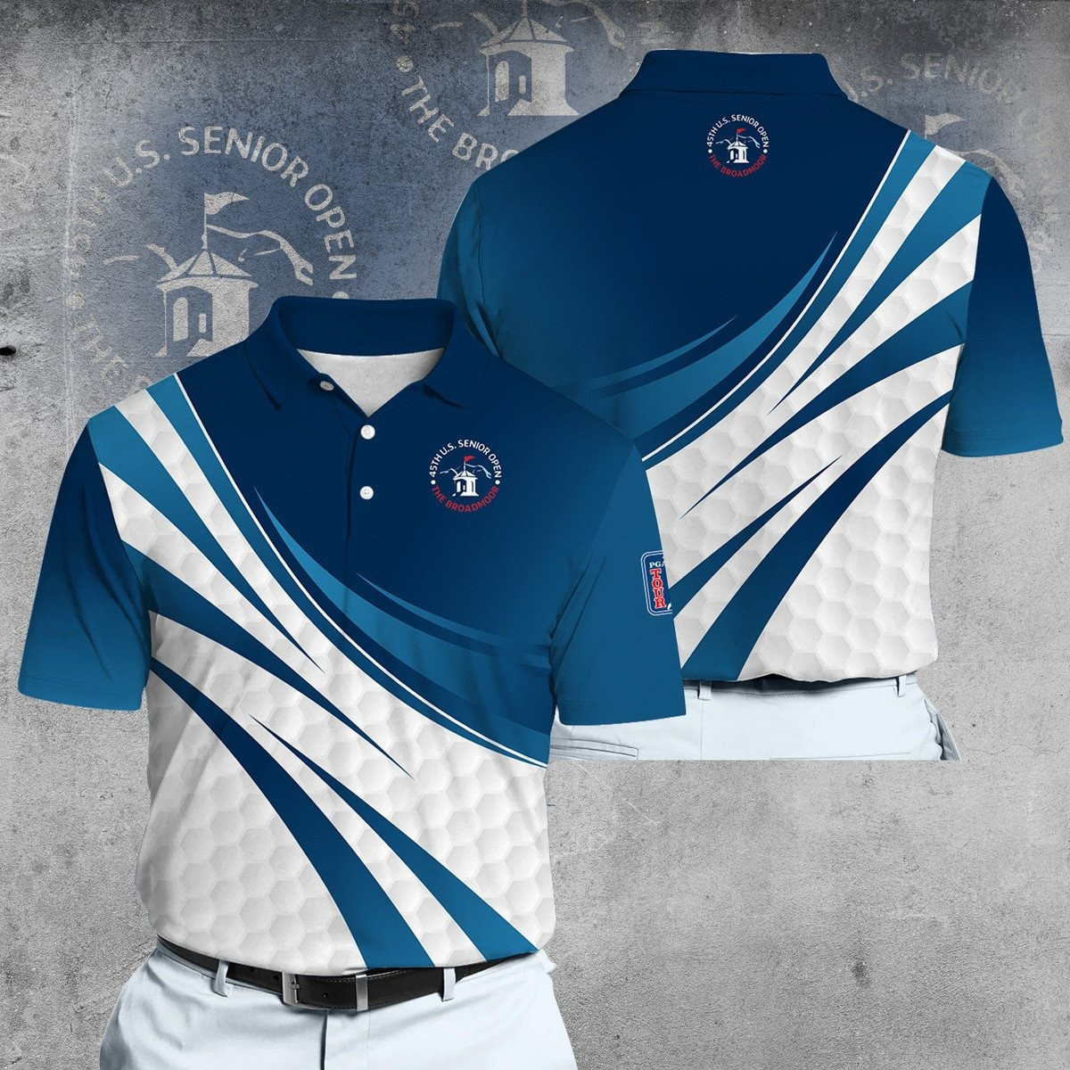 2025 Senior U.S. Open Deep Blue Golf Men Polo Shirt Golf Gifts For Golfers