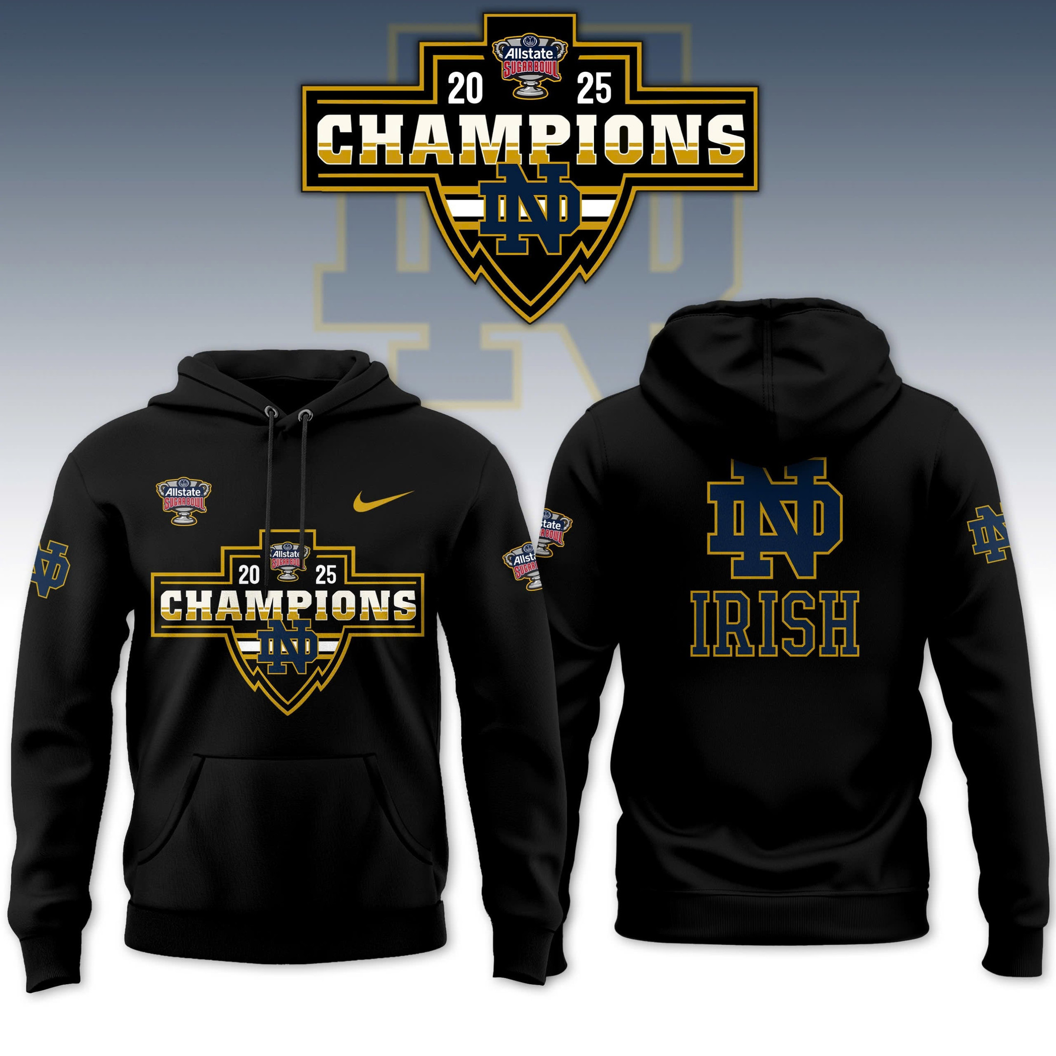 2025 SUGAR BOWL Champion Hoodie Basketball Merch Presents For Son In Law