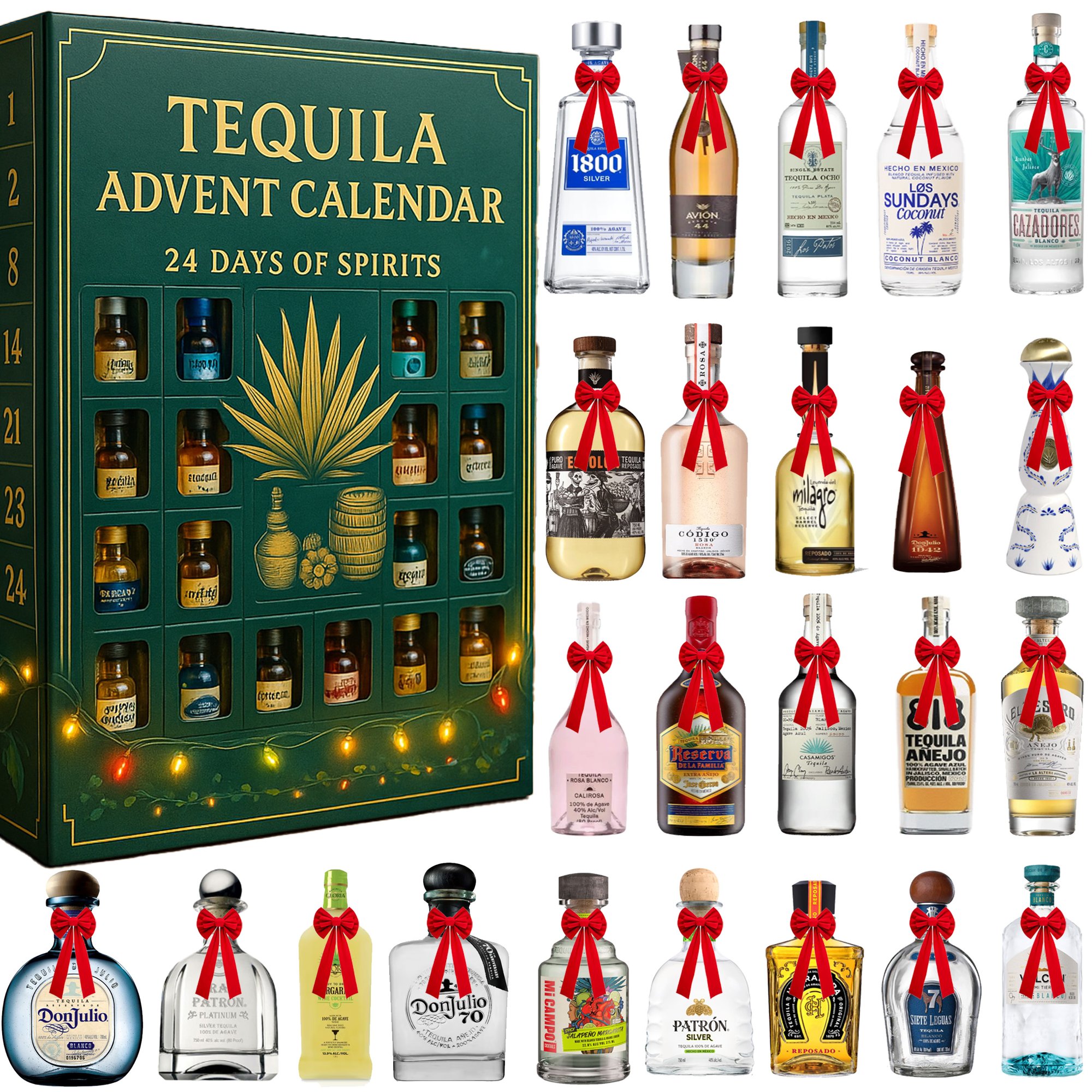 2025 Tequila Advent Calendar Xmas Decor Christmas Calendar Xmas Gifts For Tequila Lovers