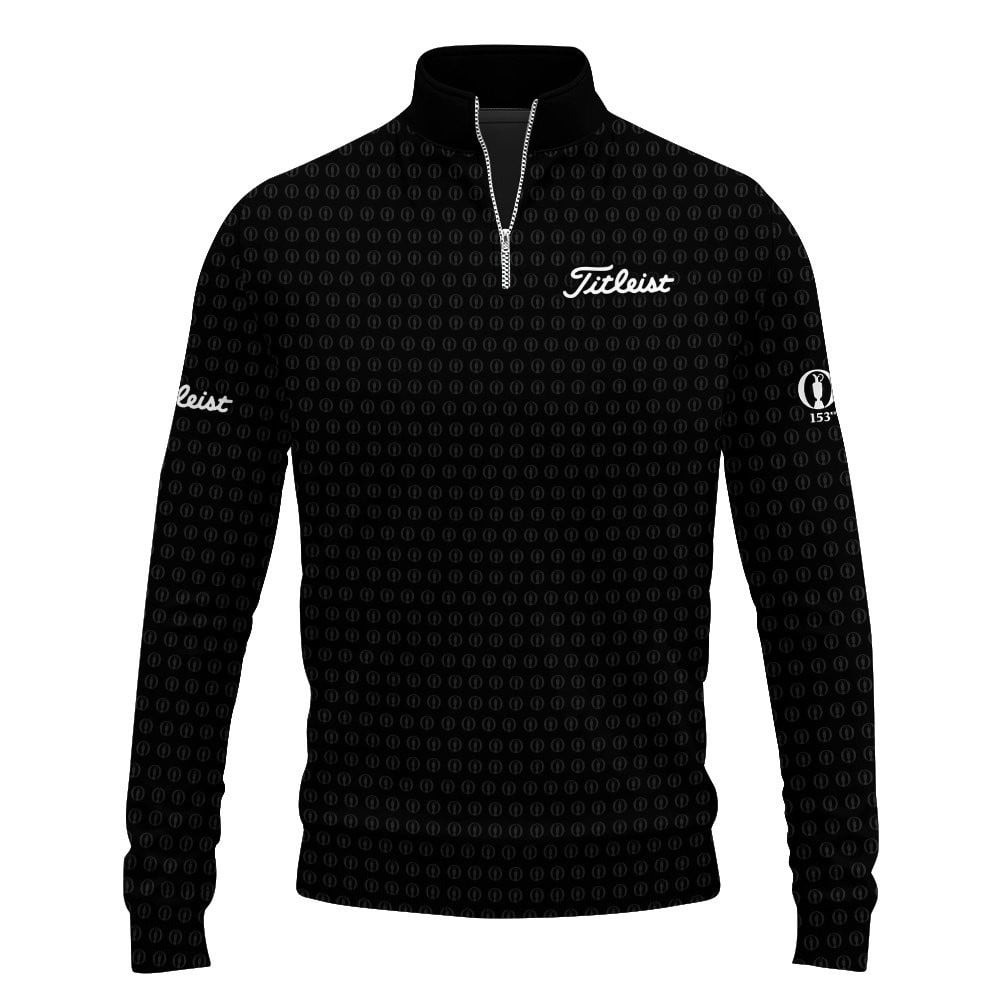2025 The Open Black Men Quarter-Zip Pullover Golf Gifts For Golfers