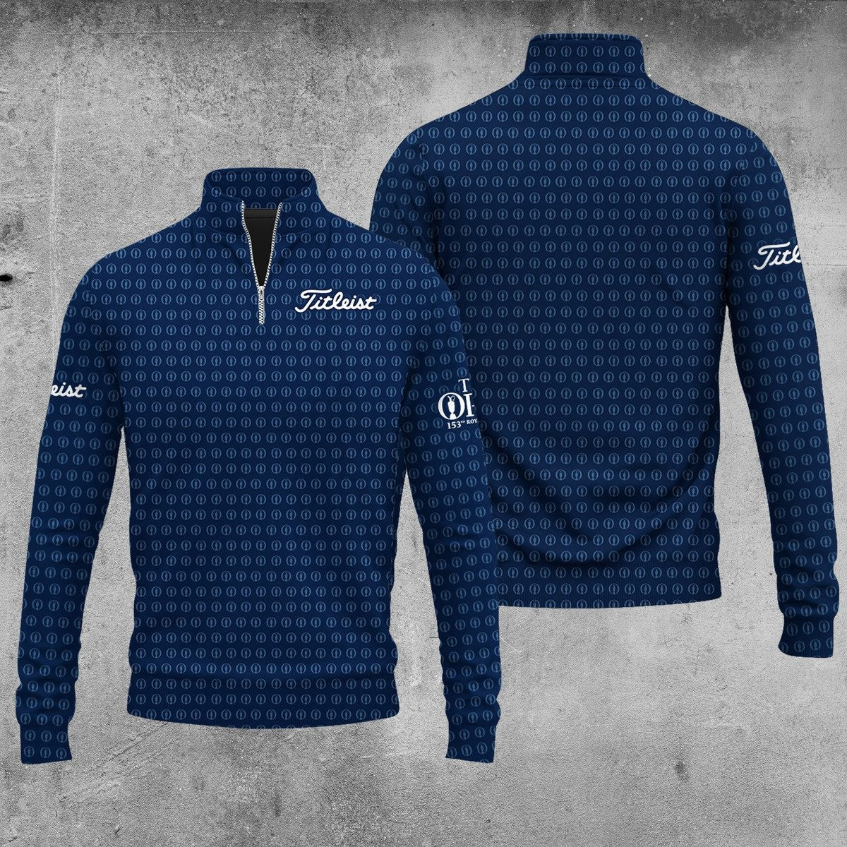 2025 The Open Blue Men Quarter-Zip Pullover Golf Gifts For Golfers