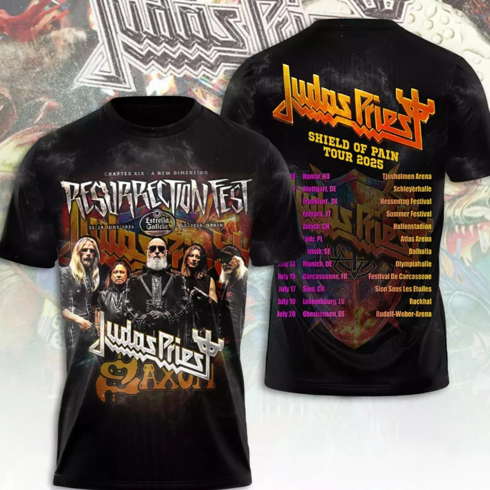 2025 Tour Judas Priest 3D T-Shirt Best Gifts For Music Fans