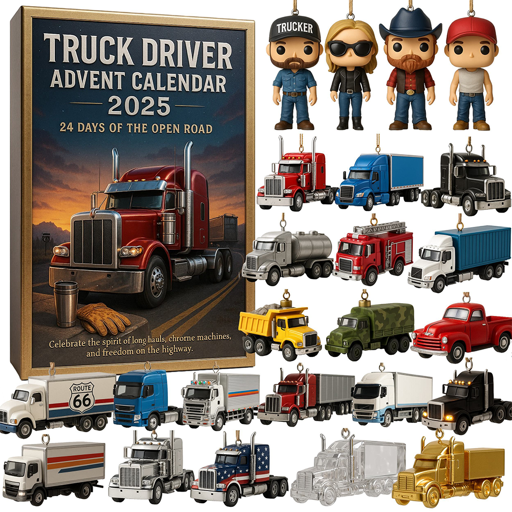 2025 Truck Driver Advent Calendar Countdown to Christmas Calendar Xmas Gifts For Brother