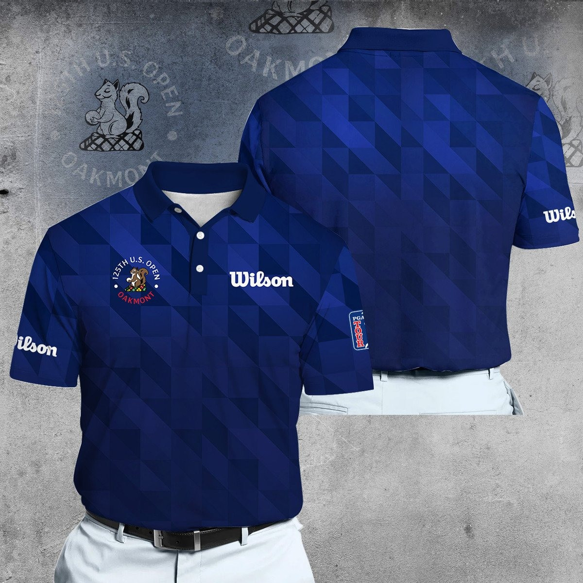 2025 US Open Blue Dynamic Microfiber WS Men Polo Shirt Gifts For Male Golfers