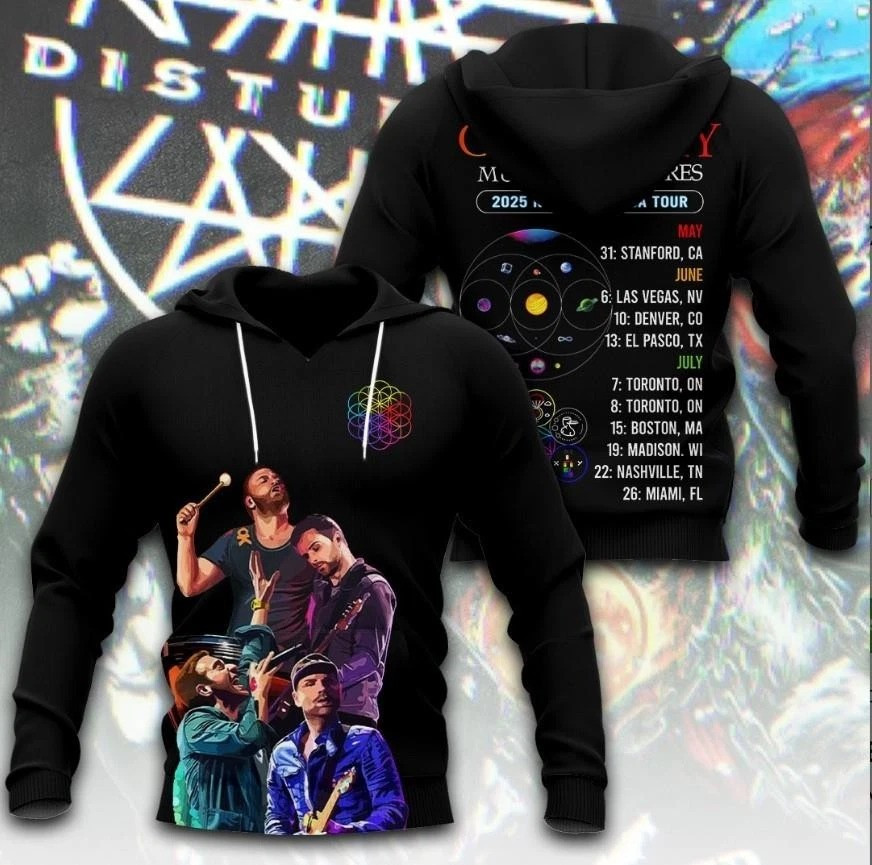 2025 World Tour Coldplay 3D Hoodie For Fan Gifts For Music Lovers